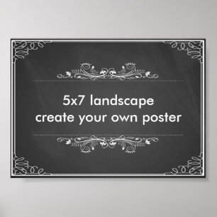Poster Créez" copie d'affiche du paysage votre propre 5x7