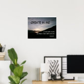 Poster Créez en moi un coeur propre, ô Dieu, un... (Bureau à domicile)