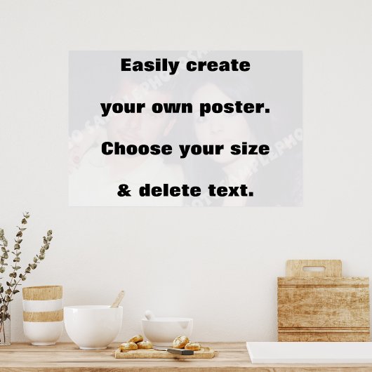 Poster Créez facilement votre impression. Retirez le gros (Cuisine)