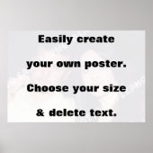 Poster Créez facilement votre impression. Retirez le gros (Devant)