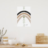 Poster Créez une vie plus simple - Arche abstraite (Cuisine)