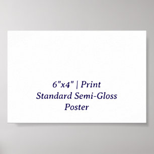 Poster Créez votre 6"x4" semi-brillant standard personnal
