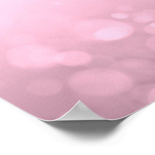 Poster Créez votre bol! Arrière - plan Bokeh - Rose (Coin)