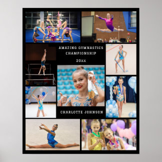 Poster Créez votre propre 9 photo Collage de gymnastique 