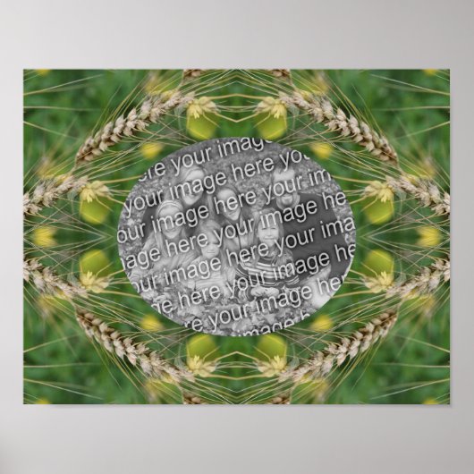 Poster Créez votre propre cadre photo séchée en herbe d'é (Devant)