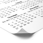 Poster Créez votre propre calendrier 2024 Entreprise | Po (Coin)