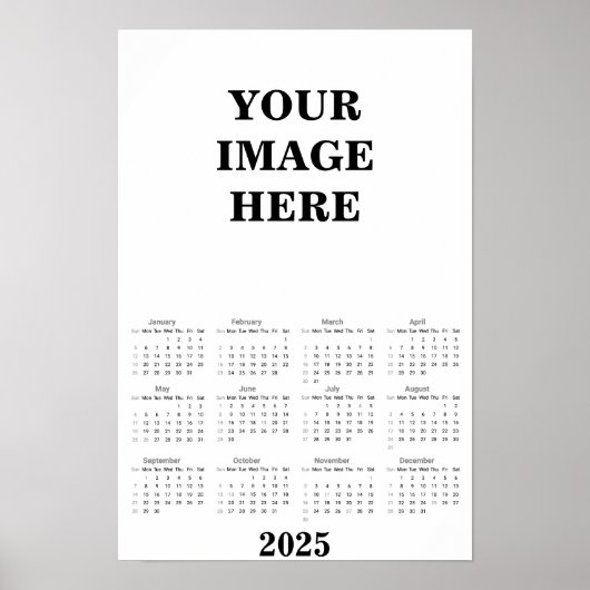 Poster Créez votre propre calendrier 2025 (Devant)