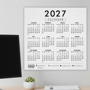 Poster Créez votre propre calendrier de logos d'entrepris