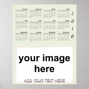 Poster Créez votre propre calendrier personnalisé de mur