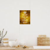 Poster Créez Votre Propre Calme Et Continuez ! (or grunge (Cuisine)