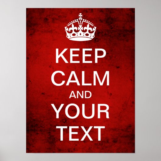 Poster Créez Votre Propre Calme Et Continuez ! (rouge gru (Devant)