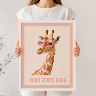 Poster Créez Votre Propre Citation Girafe Personnalisée 