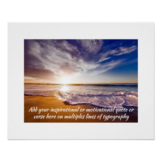 Poster Créez Votre Propre Citation Inspirationnelle / Mot (Devant)