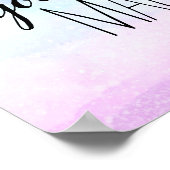 Poster créez votre propre citation magique violet et bleu (Coin)