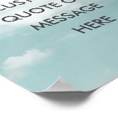 Poster Créez Votre Propre Citation Motivationnelle - Ciel (Coin)