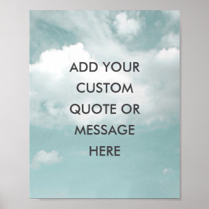 Poster Créez Votre Propre Citation Motivationnelle - Ciel