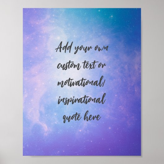 Poster Créez Votre Propre Citation Motivationnelle Pastel (Devant)