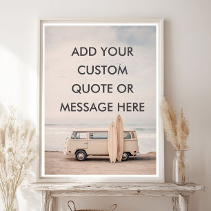 Poster Créez Votre Propre Citation Motivationnelle - Surf