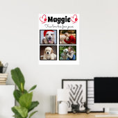 Poster Créez votre propre collage de chien customisé de 4 (Bureau à domicile)