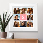 Poster Créez votre propre collection Instagram Monogramme<br><div class="desc">Utilisez 8 photos carrés pour créer un cadeau unique et personnel. Ou vous pouvez garder le chiot hipster et faire un gardien branché. Si vous avez besoin d'ajuster les images,  cliquez sur l'outil personnaliser pour apporter des modifications.</div>