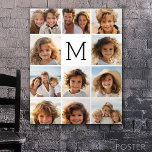 Poster Créez votre propre collection Instagram Monogramme<br><div class="desc">Noir et blanc - Utilisez 11 photos carrés pour créer un cadeau unique et personnel. Si vous avez besoin d'ajuster les images,  cliquez sur l'outil personnaliser pour apporter des modifications.</div>