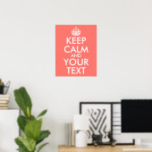 Poster Créez votre propre corail Gardez le calme et votre (Bureau à domicile)