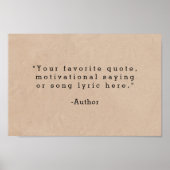 Poster Créez votre propre devis (Devant)