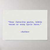 Poster Créez votre propre devis (Devant)