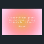 Poster Créez votre propre devis<br><div class="desc">Créez votre propre devis d'illustration murale personnalisée. Caractéristiques typographie minimaliste de machine à écrire.</div>