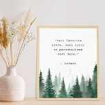 Poster Créez votre propre devis<br><div class="desc">Créez votre propre devis d'affiche murale personnalisée. Caractéristiques minimaliste typographie de machine à écrire et paysage de forêt brumeuse.</div>