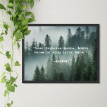 Poster Créez votre propre devis<br><div class="desc">Créez votre propre devis personnalisé poster art mur. Caractéristiques minimaliste typographie de machine à écrire et arrière - plan de la nature forestière.</div>