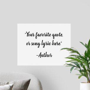 Poster Créez votre propre devis de calligraphie