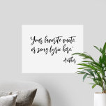 Poster Créez votre propre devis de calligraphie<br><div class="desc">Créez votre propre devis d'illustration murale personnalisée. Caractéristiques minimaliste calligraphie typographie de script.</div>