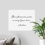 Poster Créez votre propre devis de calligraphie<br><div class="desc">Créez votre propre devis d'art mural personnalisé. Caractéristiques minimaliste typographie calligraphie.</div>