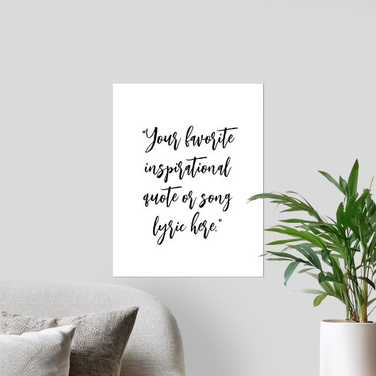 Poster Créez votre propre devis de calligraphie de script