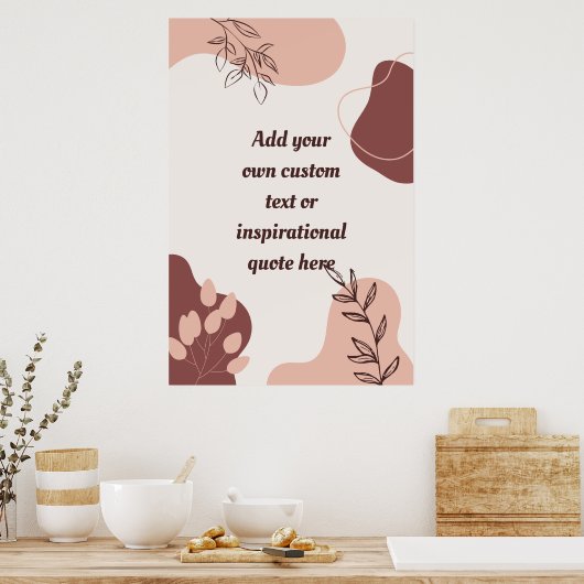 Poster Créez votre propre devis de motivation Abstraite B (Cuisine)