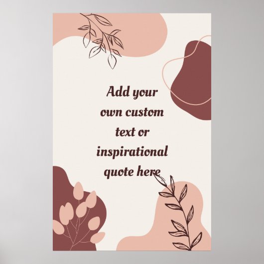 Poster Créez votre propre devis de motivation Abstraite B (Devant)