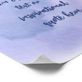 Poster Créez votre propre devis de motivation aquarelle (Coin)