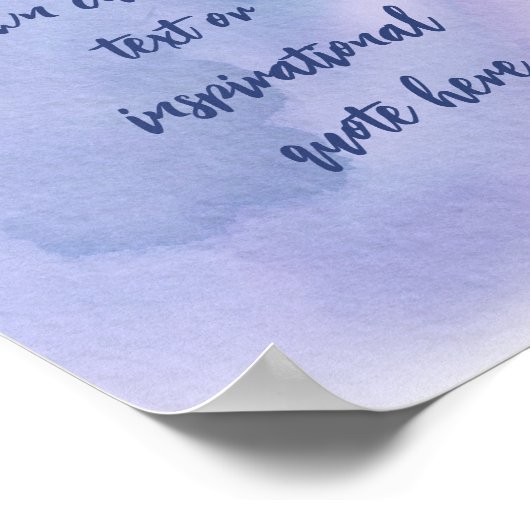 Poster Créez votre propre devis de motivation aquarelle (Coin)