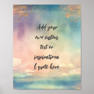 Poster Créez votre propre devis de motivation océanique D