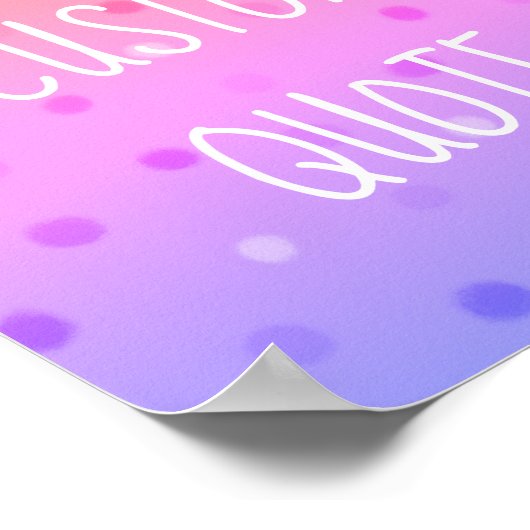 Poster Créez votre propre devis de motivation pour enfant (Coin)