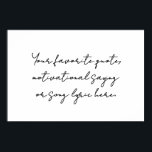 Poster Créez votre propre devis de script minimaliste mod<br><div class="desc">Créez votre propre devis d'illustration murale personnalisée. Caractéristiques de typographie de script minimaliste moderne.</div>