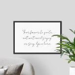 Poster Créez votre propre devis de script minimaliste mod<br><div class="desc">Créez votre propre devis d'illustration murale personnalisée. Caractéristiques de typographie de script minimaliste moderne.</div>