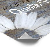 Poster Créez votre propre devis | Fleurs de marguerite en (Coin)