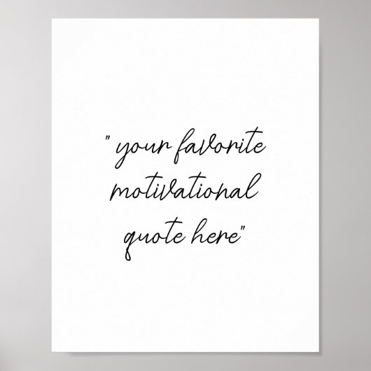 Poster Créez votre propre devis motivationnel de script m (Devant)