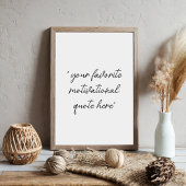 Poster Créez votre propre devis motivationnel de script m