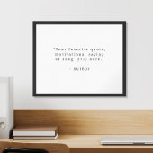 Poster Créez votre propre devis noir et blanc