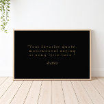 Poster Créez votre propre devis personnalisé<br><div class="desc">Créez votre propre devis d'illustration murale personnalisée. Caractéristiques typographie minimaliste de machine à écrire en noir et or.</div>