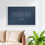 Poster Créez votre propre devis personnalisé bleu marine<br><div class="desc">Créez votre propre devis d'illustration murale personnalisée. Caractéristiques de typographie minimaliste en bleu marine.</div>