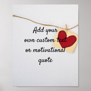 Poster Créez votre propre devis personnalisé - Coeur